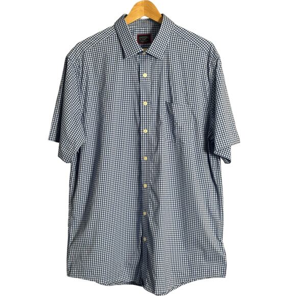 UNTUCKit  Performance Polo, short sleeve blue checker pattern size XLT - Picture 1 of 4